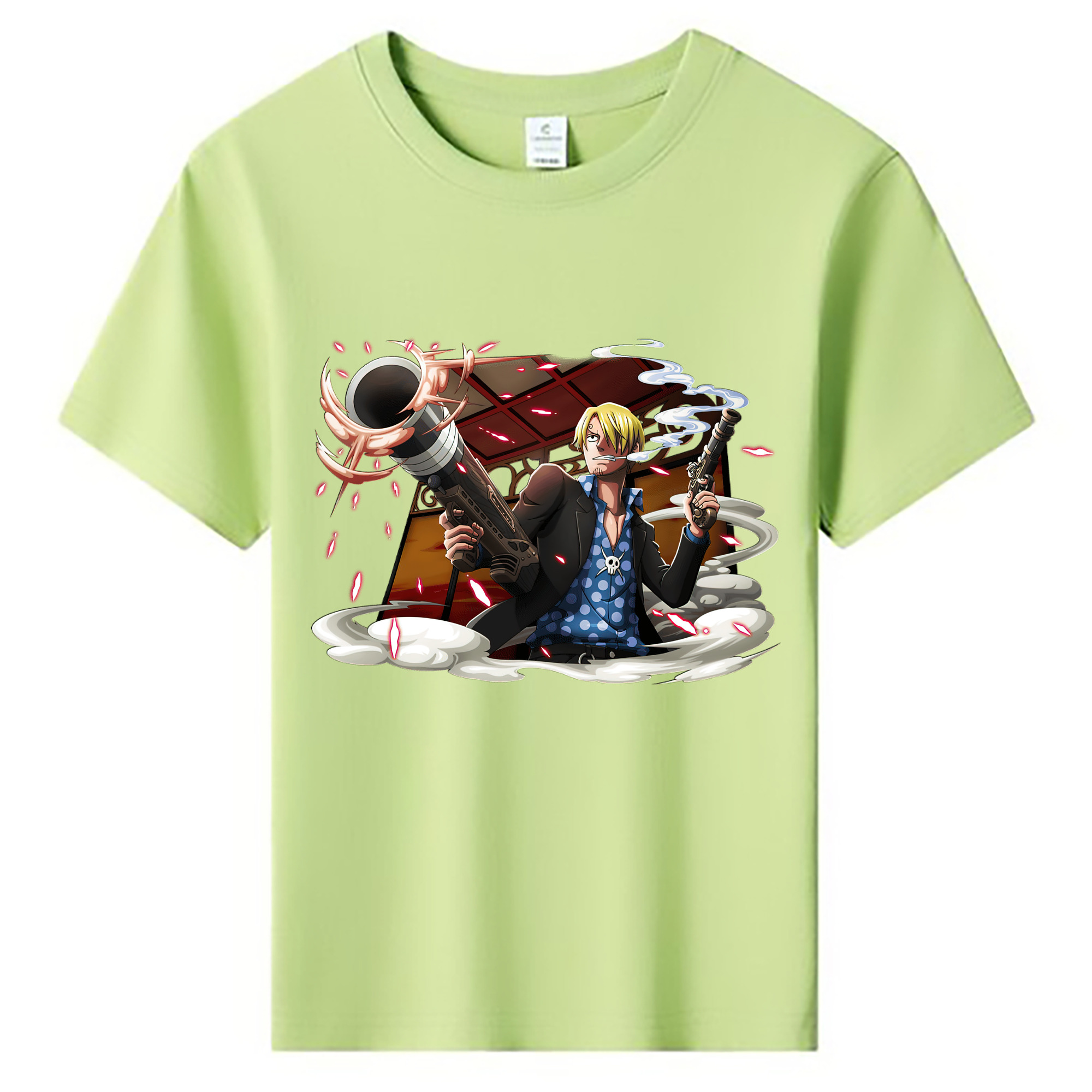 （画像用） ワンピース サンジ ONE PIECE Sanji 綿100％キッズTシャツ（フロントプリント）
